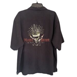 Vintage 90's MIKE DITKA Silk Bowling Shirt - Chicago - My Kind Of Town - XL